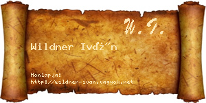 Wildner Iván névjegykártya