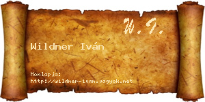 Wildner Iván névjegykártya